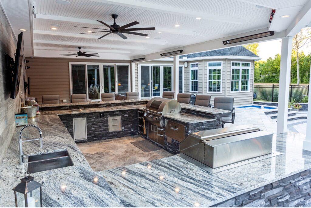 custom naturekast outdoor kitchen showcasing materials chosen at the materials selection meeting